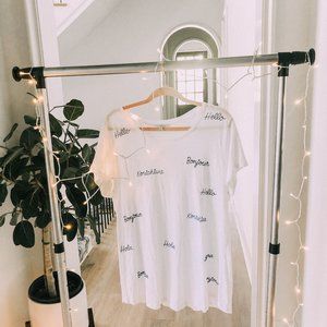 "Hello" Tshirt, embroidered
